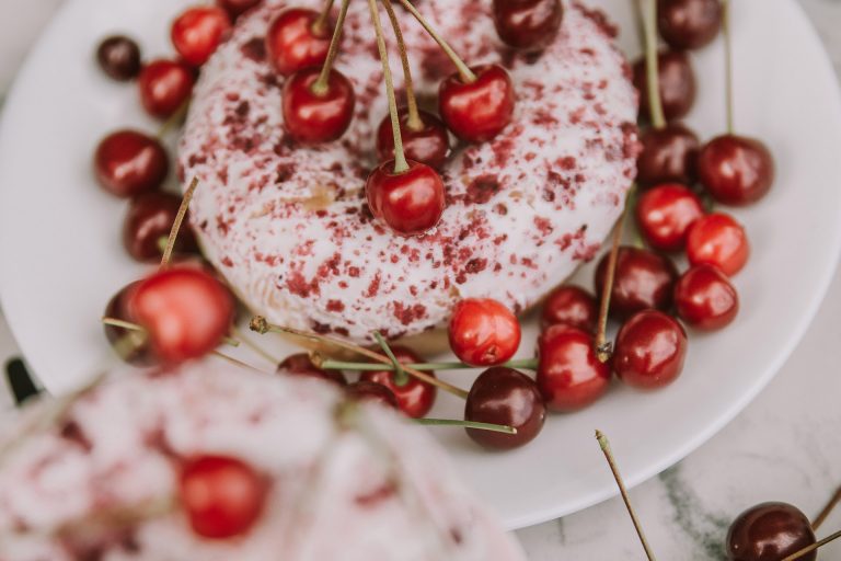 Healthy Doughnut With Cherry Recipe